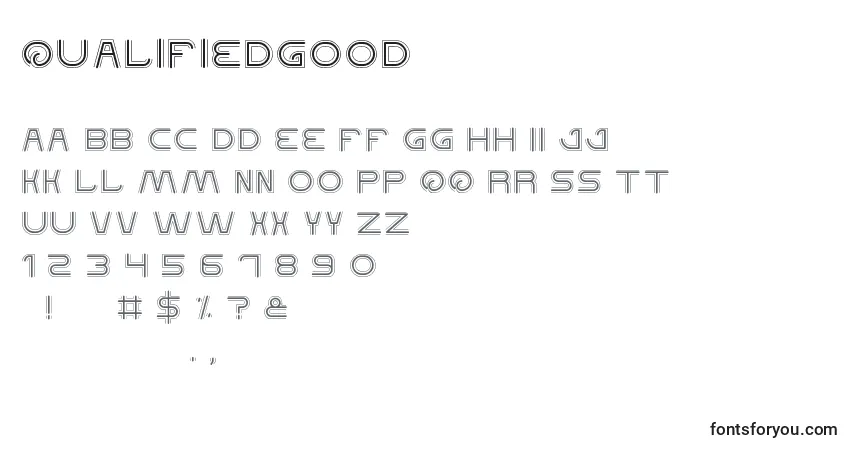 Шрифт QualifiedGood – алфавит, цифры, специальные символы