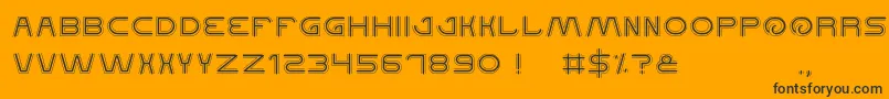 QualifiedGood-Schriftart – Schwarze Schriften auf orangefarbenem Hintergrund