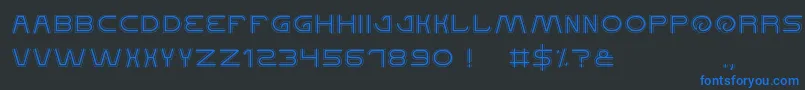 Шрифт QualifiedGood – синие шрифты на чёрном фоне