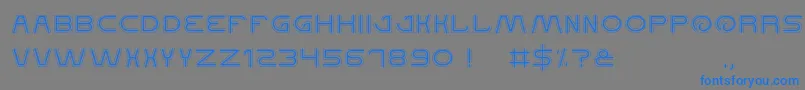 フォントQualifiedGood – 灰色の背景に青い文字