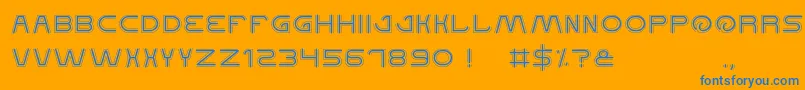 Шрифт QualifiedGood – синие шрифты на оранжевом фоне