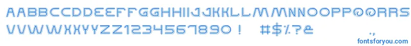 フォントQualifiedGood – 白い背景に青い文字