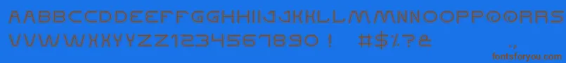 Шрифт QualifiedGood – коричневые шрифты на синем фоне