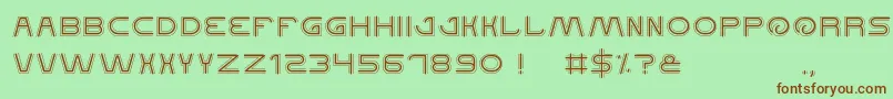 QualifiedGood-fontti – ruskeat fontit vihreällä taustalla