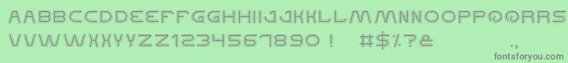 フォントQualifiedGood – 緑の背景に灰色の文字