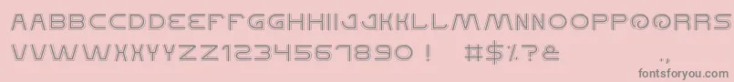 フォントQualifiedGood – ピンクの背景に灰色の文字