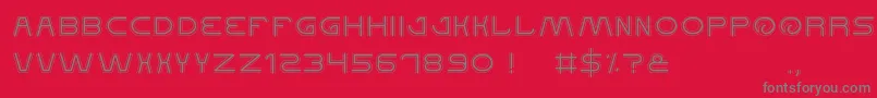 QualifiedGood-Schriftart – Graue Schriften auf rotem Hintergrund