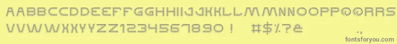 フォントQualifiedGood – 黄色の背景に灰色の文字