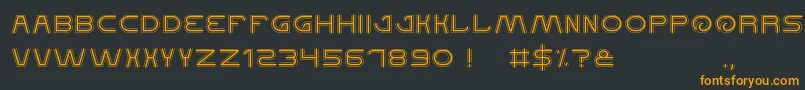 フォントQualifiedGood – 黒い背景にオレンジの文字