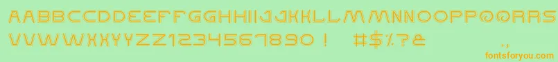 QualifiedGood Font – Orange Fonts on Green Background