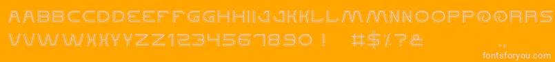 QualifiedGood-Schriftart – Rosa Schriften auf orangefarbenem Hintergrund
