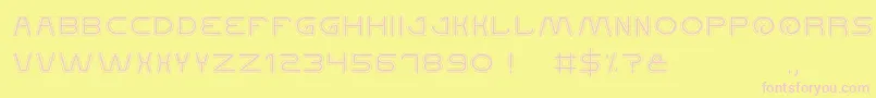 QualifiedGood-fontti – vaaleanpunaiset fontit keltaisella taustalla