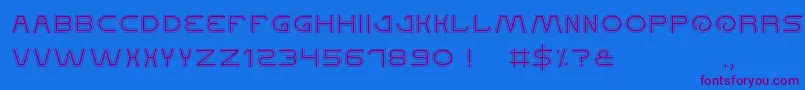 QualifiedGood Font – Purple Fonts on Blue Background