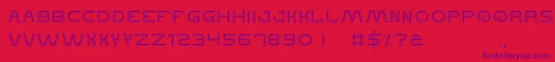 QualifiedGood-Schriftart – Violette Schriften auf rotem Hintergrund