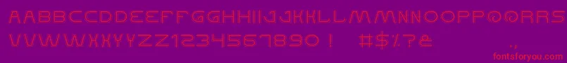 QualifiedGood-Schriftart – Rote Schriften auf violettem Hintergrund
