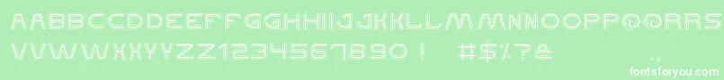 QualifiedGood-fontti – valkoiset fontit vihreällä taustalla