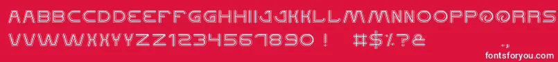 QualifiedGood-fontti – valkoiset fontit punaisella taustalla