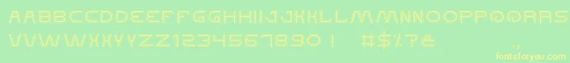 QualifiedGood Font – Yellow Fonts on Green Background