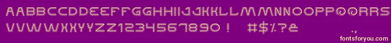 フォントQualifiedGood – 紫の背景に黄色のフォント