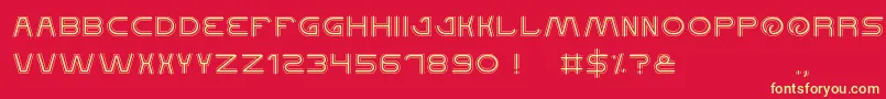 QualifiedGood Font – Yellow Fonts on Red Background