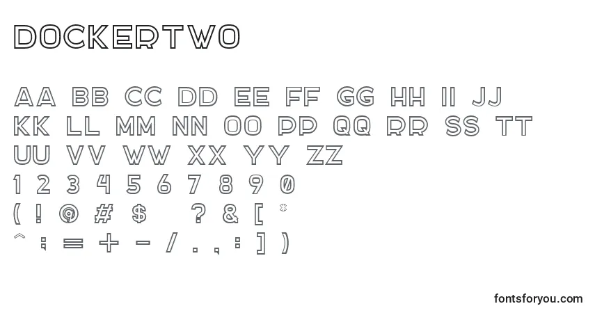 A fonte DockerTwo – alfabeto, números, caracteres especiais