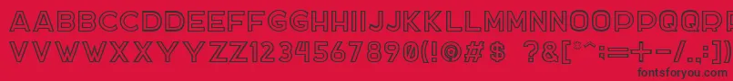 DockerTwo Font – Black Fonts on Red Background