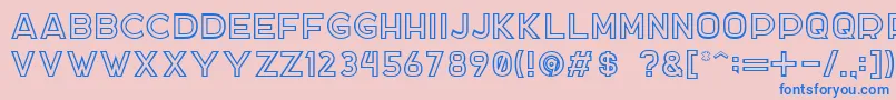 DockerTwo Font – Blue Fonts on Pink Background