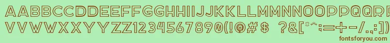 Fonte DockerTwo – fontes marrons em um fundo verde