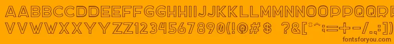 DockerTwo Font – Brown Fonts on Orange Background