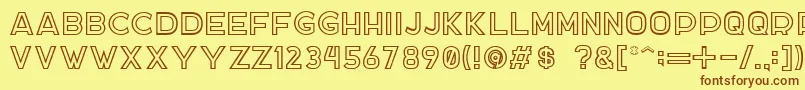 DockerTwo Font – Brown Fonts on Yellow Background