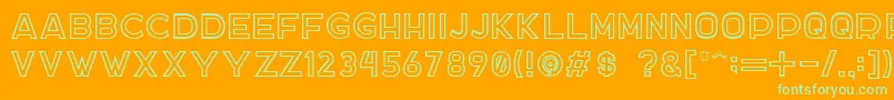 DockerTwo Font – Green Fonts on Orange Background