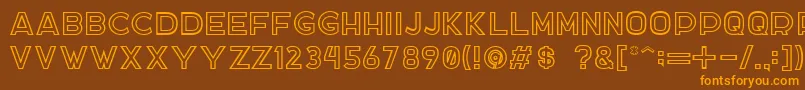 DockerTwo Font – Orange Fonts on Brown Background
