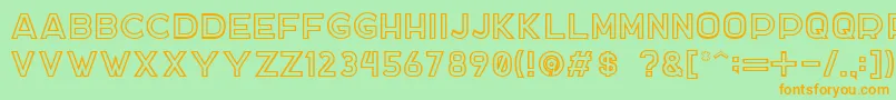 DockerTwo Font – Orange Fonts on Green Background