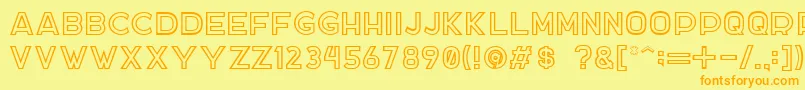 DockerTwo Font – Orange Fonts on Yellow Background