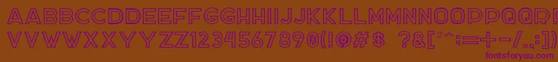 DockerTwo Font – Purple Fonts on Brown Background