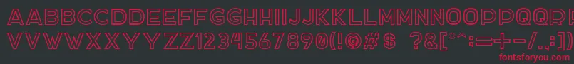 DockerTwo Font – Red Fonts on Black Background