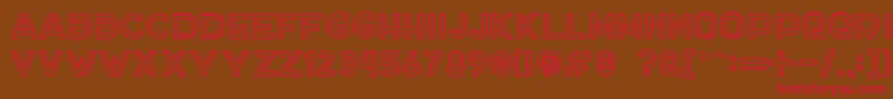 DockerTwo Font – Red Fonts on Brown Background