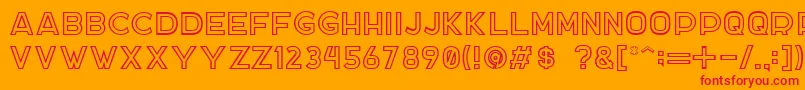 DockerTwo Font – Red Fonts on Orange Background