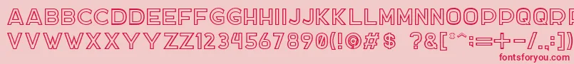DockerTwo-Schriftart – Rote Schriften auf rosa Hintergrund