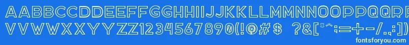 DockerTwo Font – Yellow Fonts on Blue Background