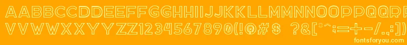 DockerTwo Font – Yellow Fonts on Orange Background