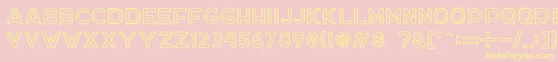 DockerTwo-Schriftart – Gelbe Schriften auf rosa Hintergrund