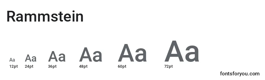 Rammstein Font Sizes
