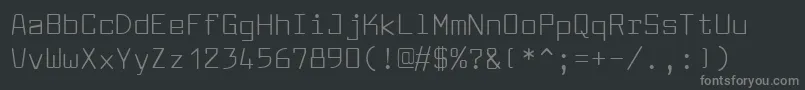 フォントLarabief – 黒い背景に灰色の文字