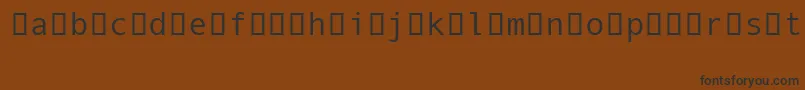 フォントAndaleMonoIpa – 黒い文字が茶色の背景にあります