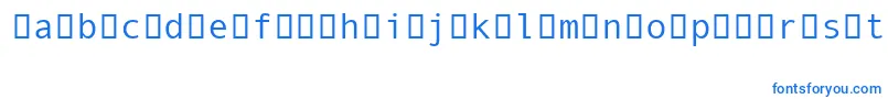 Czcionka AndaleMonoIpa – niebieskie czcionki na białym tle