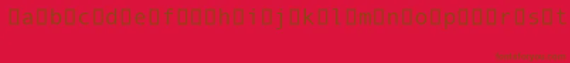 フォントAndaleMonoIpa – 赤い背景に茶色の文字