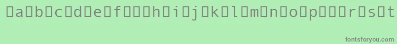 フォントAndaleMonoIpa – 緑の背景に灰色の文字