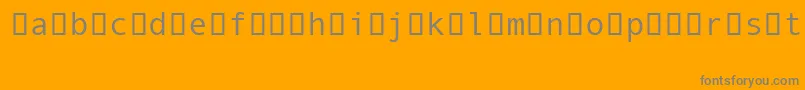 フォントAndaleMonoIpa – オレンジの背景に灰色の文字