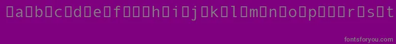 Czcionka AndaleMonoIpa – szare czcionki na fioletowym tle